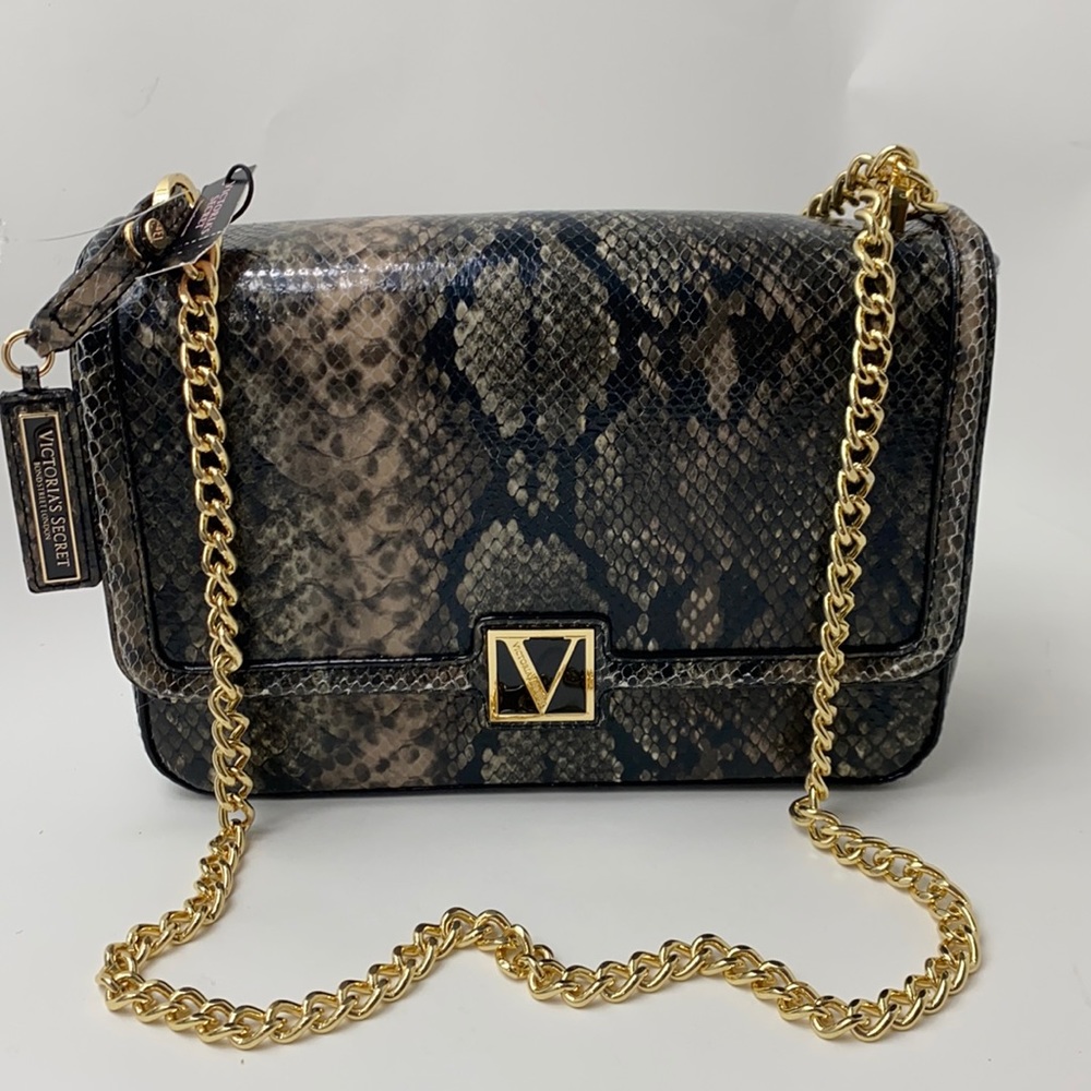 Victoria Secret Shoulder Bag Gold Chain Snake